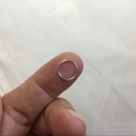 Nose Hoop Ring 925 Sterling Silver 10mm, 9mm, 8mm, 7mm, 6mm - Picture 3 of 7